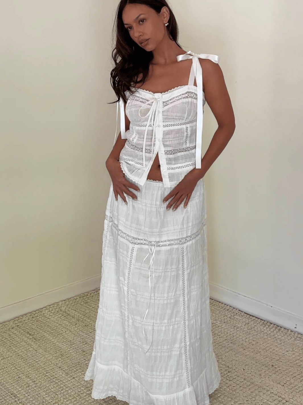 Meadow Muse Cotton Midi Skirt - Jayden P Boutique