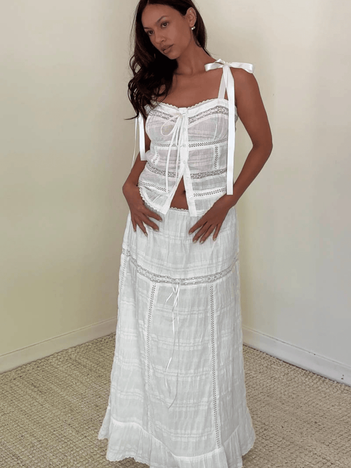 Meadow Muse Cotton Midi Skirt - Jayden P Boutique