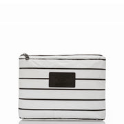 ALOHA Collection Pinstripe Mid Pouch in Black on White