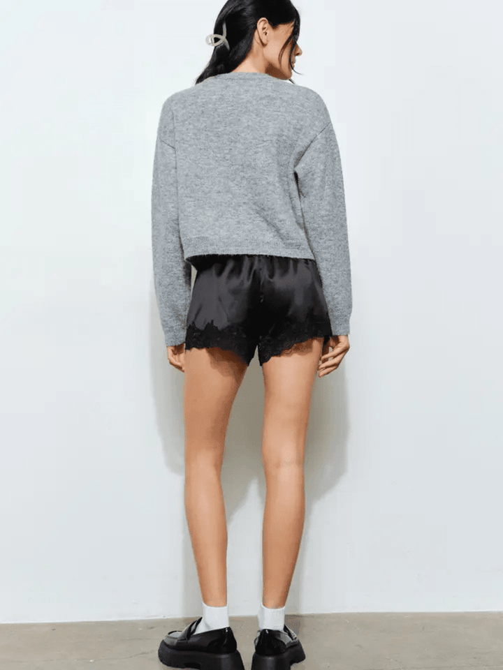 Midnight Muse Satin Shorts-SALE - Jayden P Boutique