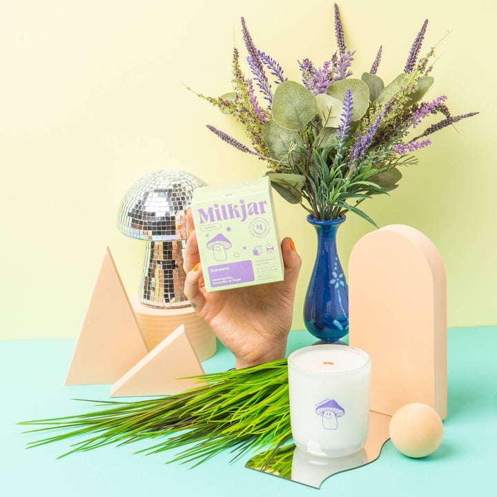 Milk Jar Candle Co. - Bohemia - Lemongrass, Lavender & Sage Coconut Soy 8oz Candle - Jayden P Boutique