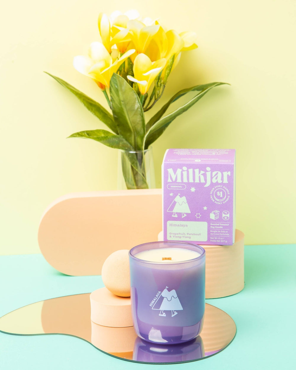 Milk Jar Candle Co. - Himalaya - Essential Oil Coconut Soy 8oz Candle - Jayden P Boutique