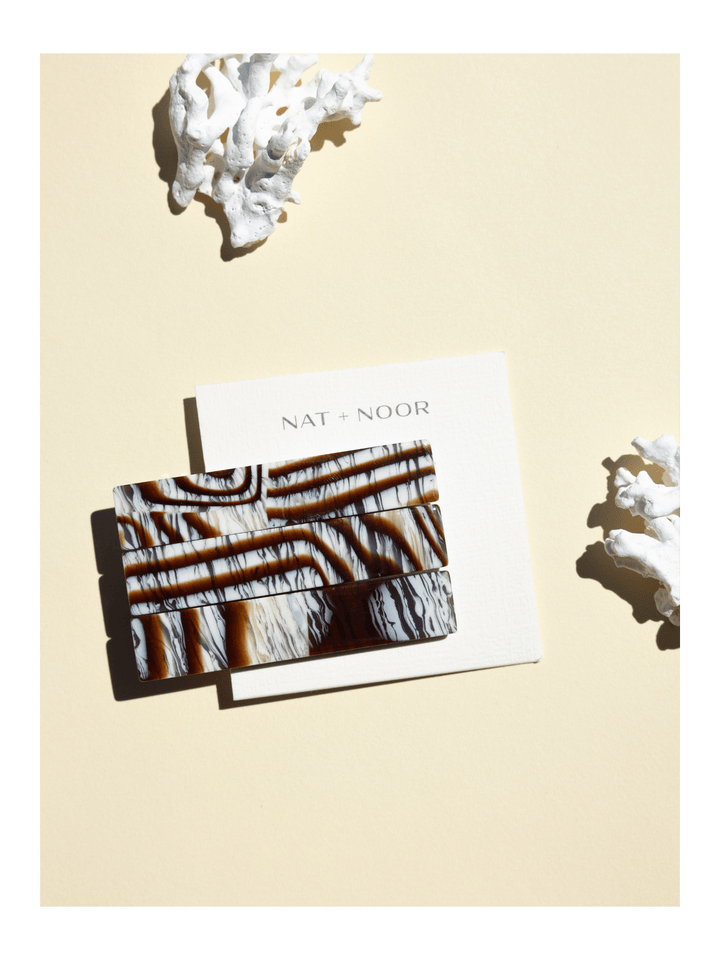 NAT & NOOR FLORA HAIR CLIP SET - MAPLE - Jayden P Boutique