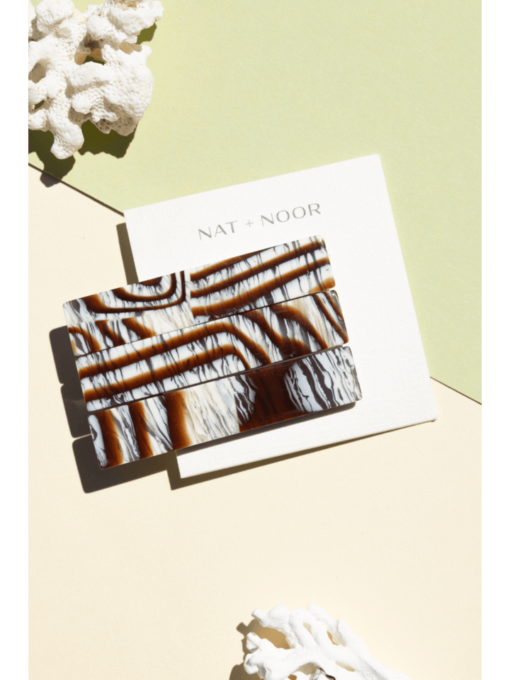 NAT & NOOR FLORA HAIR CLIP SET - MAPLE - Jayden P Boutique