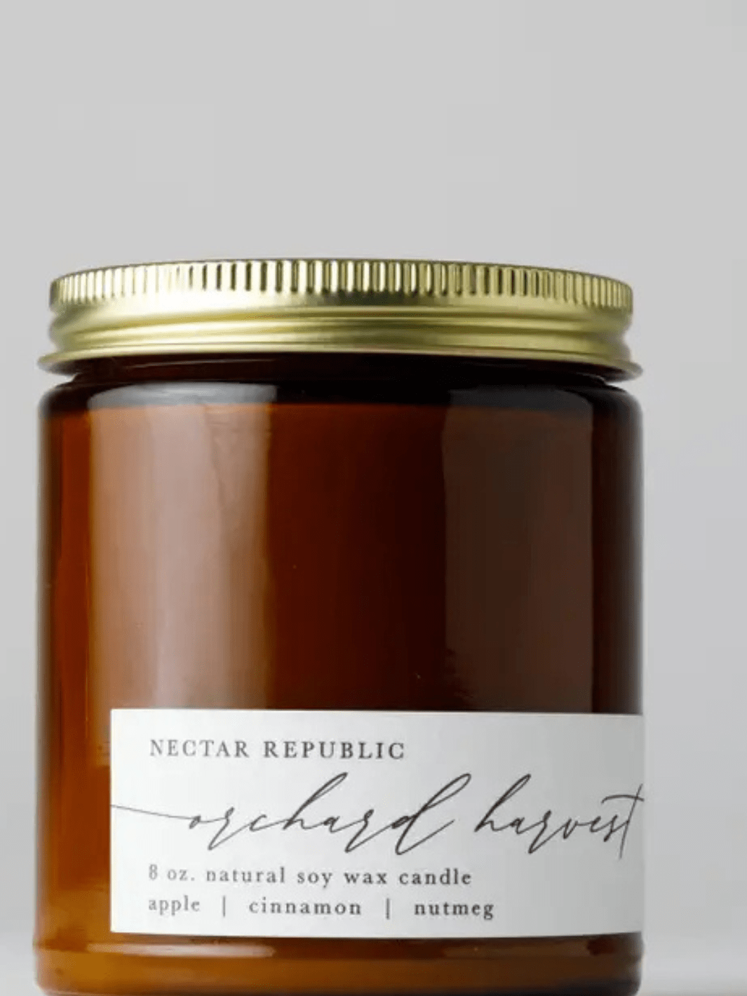 Nectar Republic - Amber Jar Soy Candle 8 oz - Orchard Harvest - Jayden P Boutique