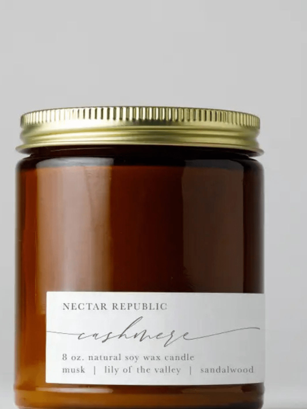 NECTAR REPUBLIC- Cashmere- 8 oz Jar Soy Candle - Jayden P Boutique