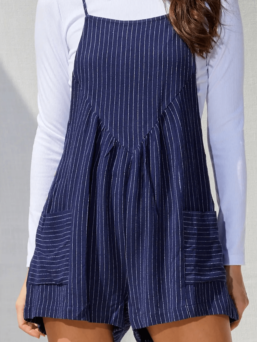 Northwest Striped Linen Pocketed Romper - Jayden P Boutique