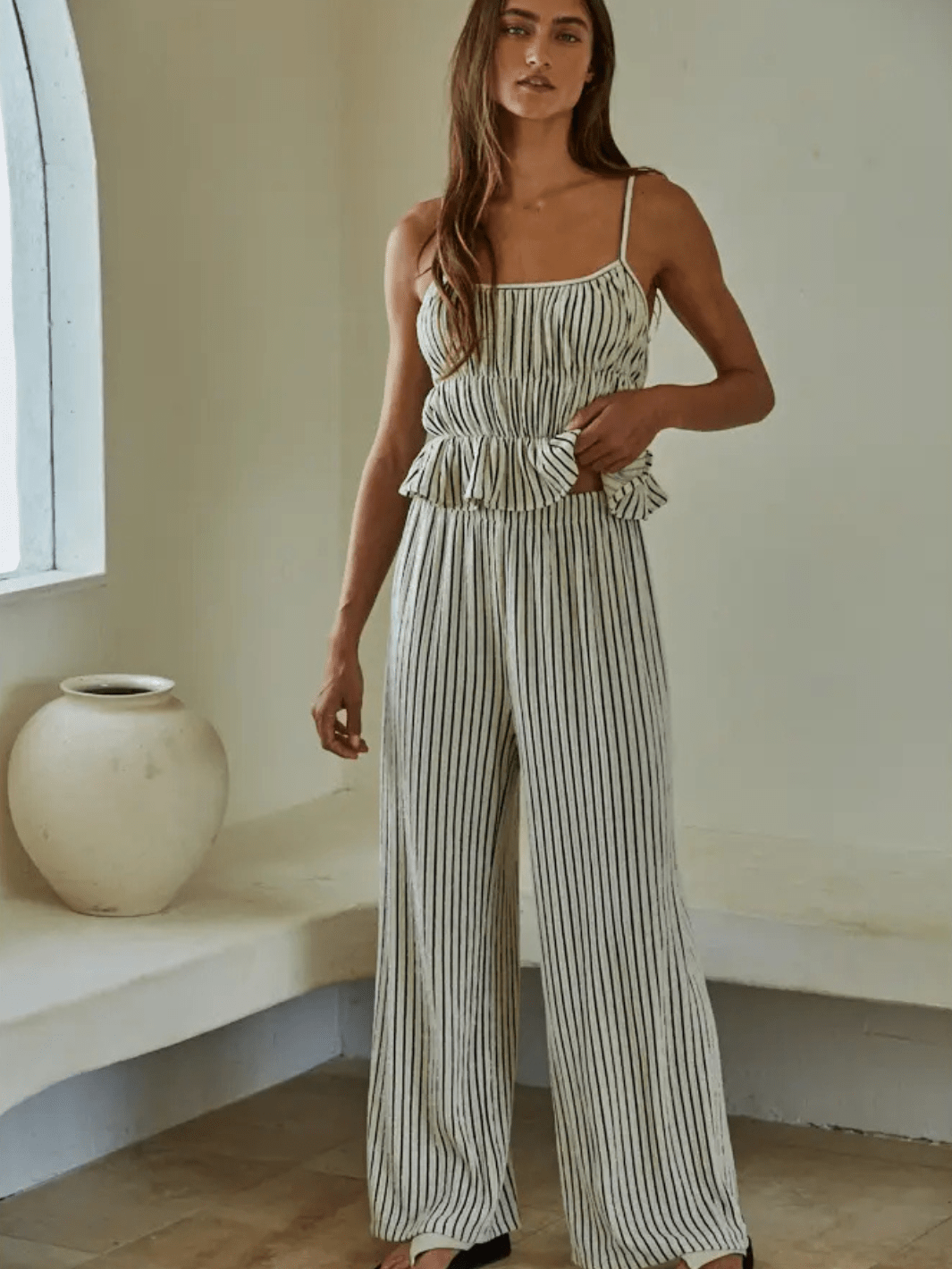 Riviera Stripe Wide Leg Pants - Jayden P Boutique