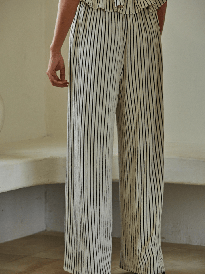 Riviera Stripe Wide Leg Pants - Jayden P Boutique