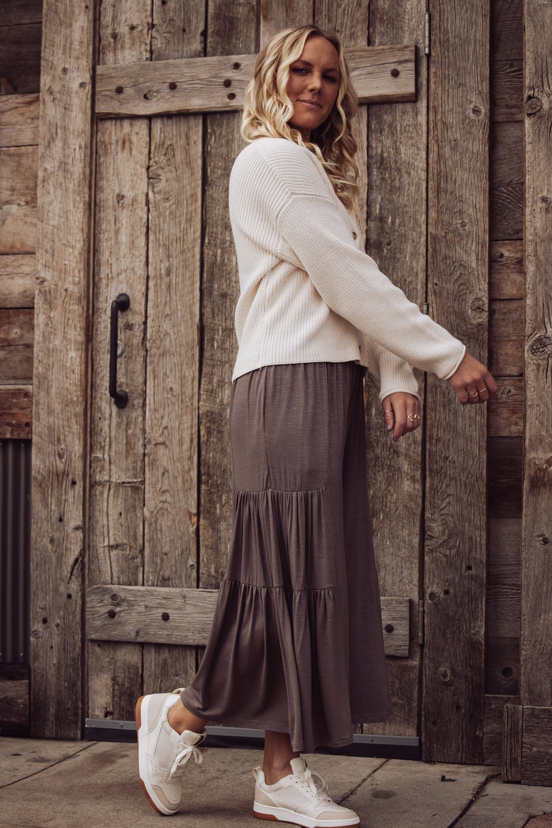 Romi Low Top Silhouette Sneaker - Bone - Jayden P Boutique