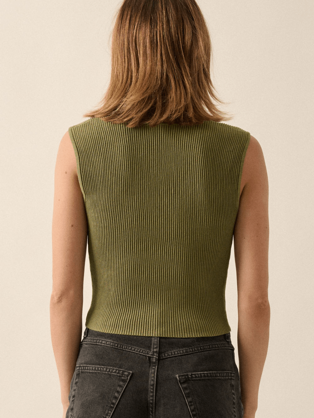 Sculpt Ribbed Square Neck Crop Tank-SALE - Jayden P Boutique