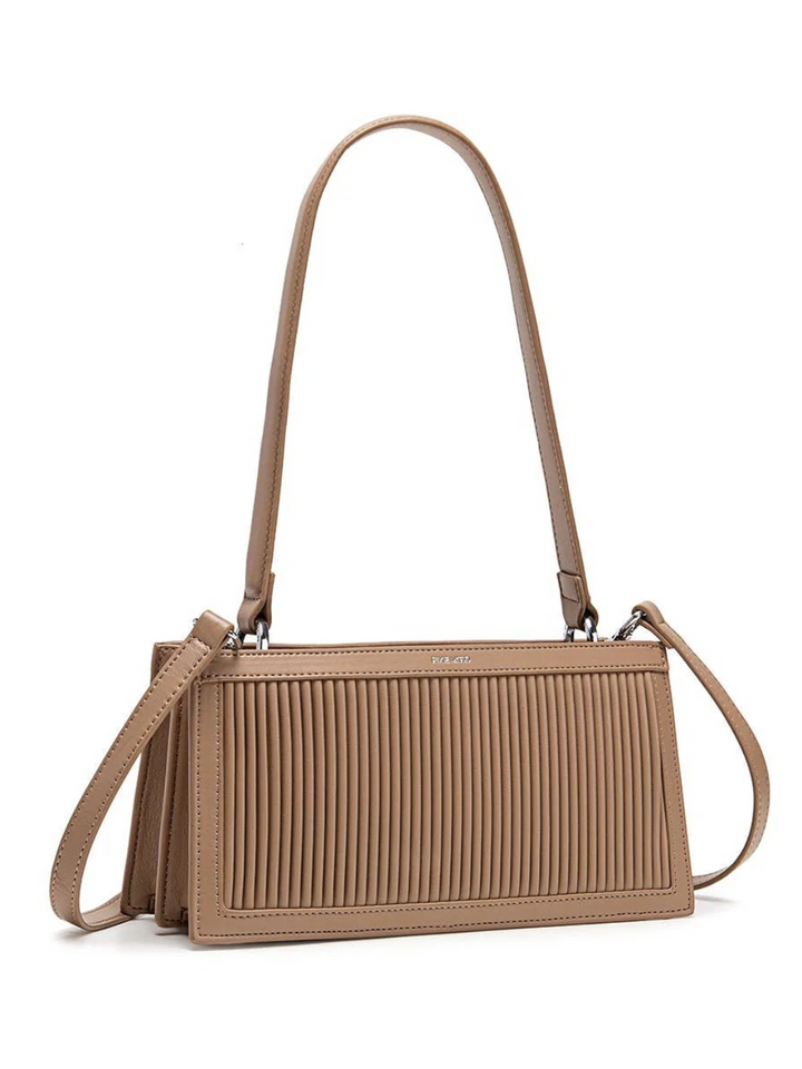 Pixie Mood - Abigail Clutch - Recycled Vegan Bag - Sand Pleated