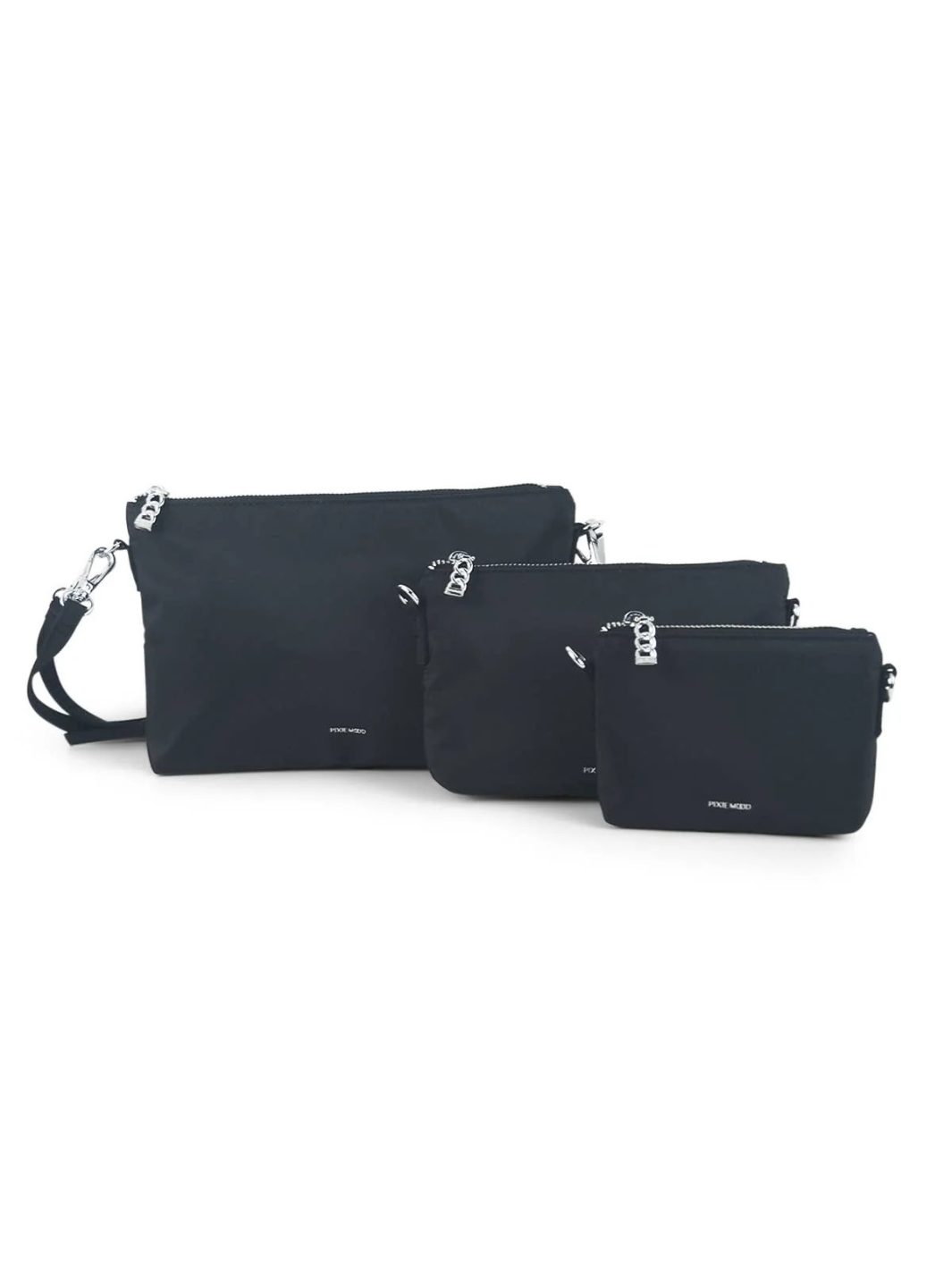 Jayden P Boutique - PIXIE MOOD - Drea - Recycled Pouch Set - Black Nylon