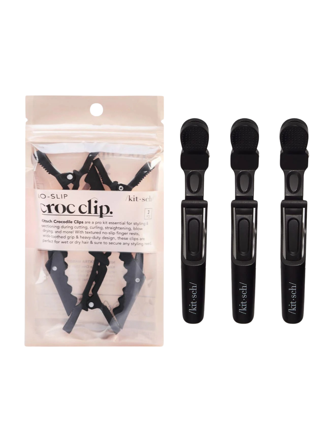 KITSCH - No Slip Crocodile Clip 3pc