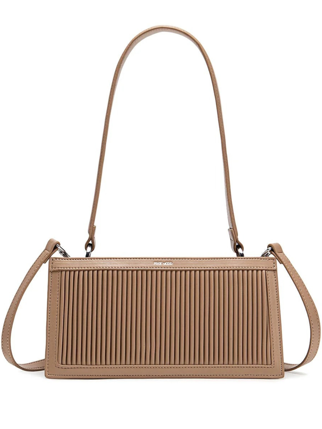 Pixie Mood - Abigail Clutch - Recycled Vegan Bag - Sand Pleated