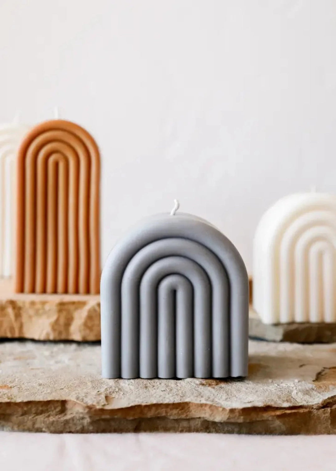 SHORT ARCH CANDLE 10 OZ - GREY - Jayden P Boutique