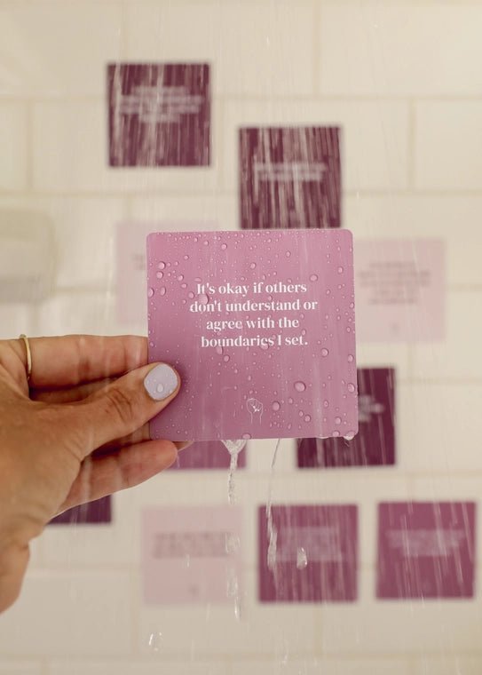 SHOWER AFFIRMATION REUSABLE CARDS GIFT SET - BOUNDARIES - Jayden P Boutique
