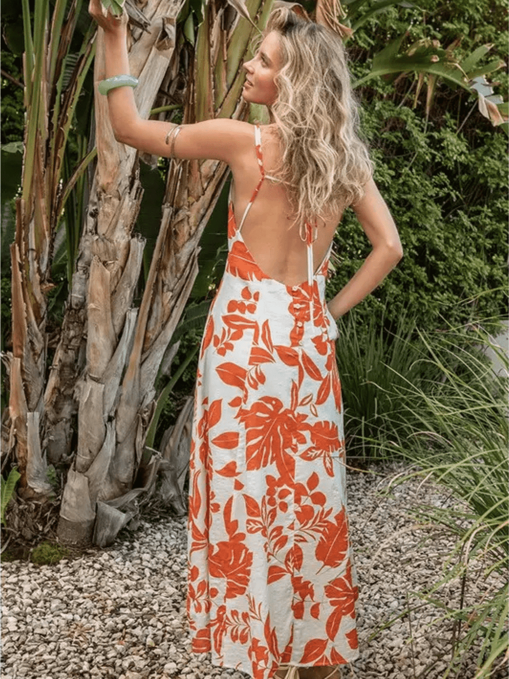 Soleil Floral Open Back Maxi Dress - Jayden P Boutique