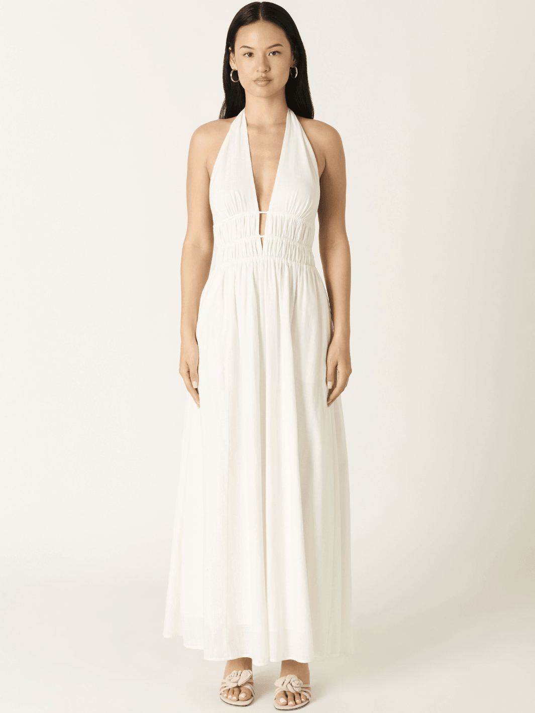 Soleil Plunge Halter Maxi Dress-SALE - Jayden P Boutique
