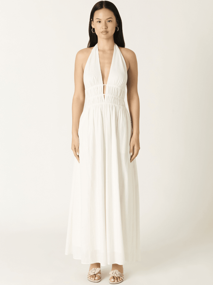 Soleil Plunge Halter Maxi Dress-SALE - Jayden P Boutique