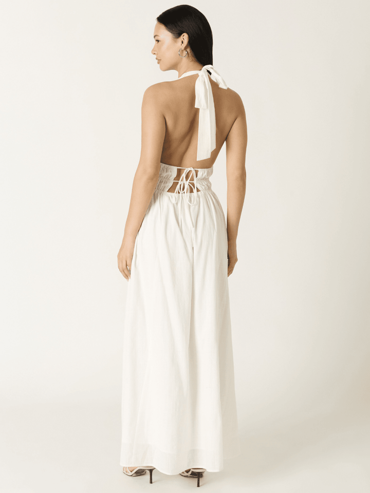 Soleil Plunge Halter Maxi Dress-SALE - Jayden P Boutique