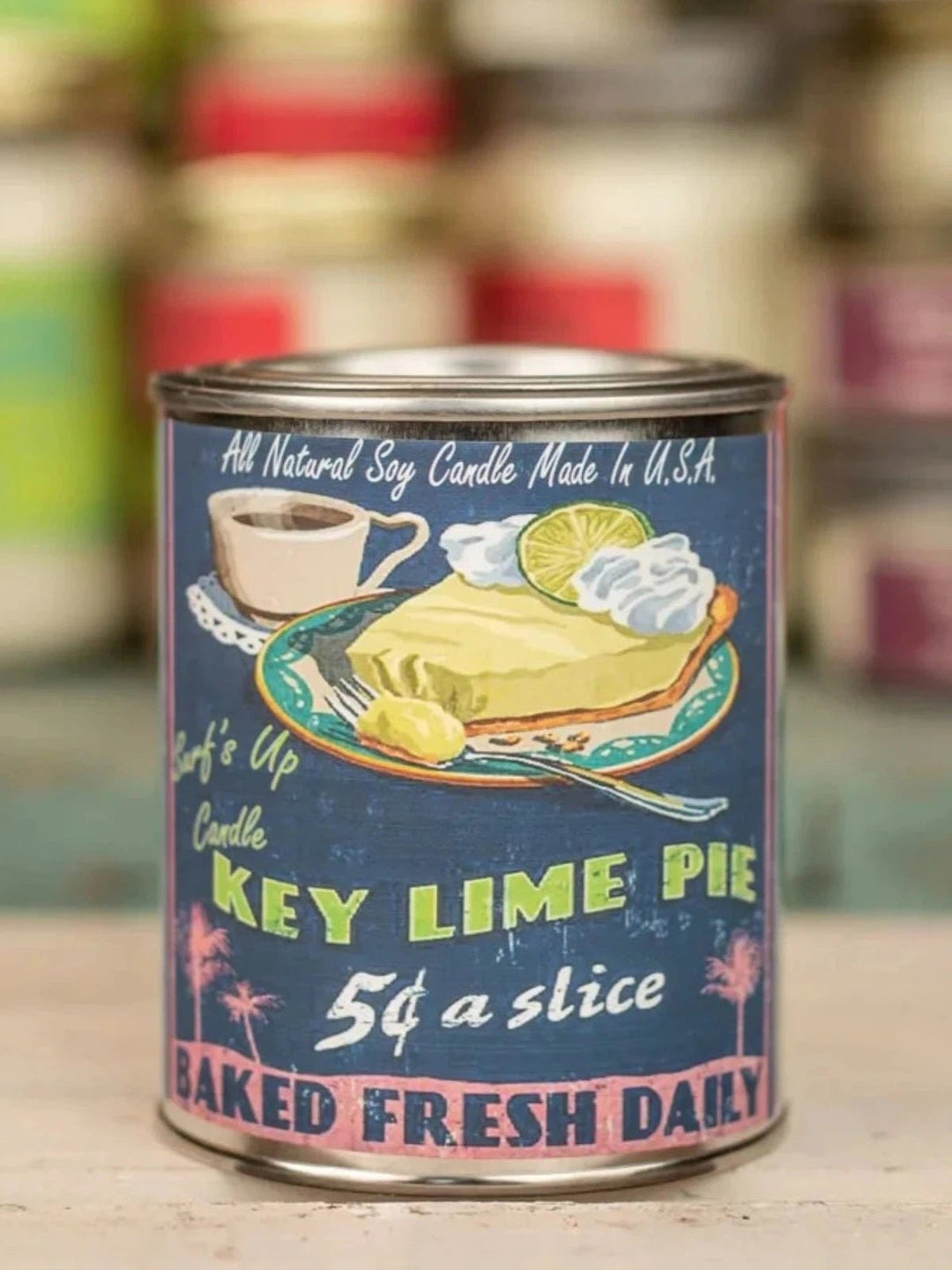 SURFS UP CANDLE - PAINT CAN CANDLE 16 OZ - KEY LIME PIE - Jayden P Boutique