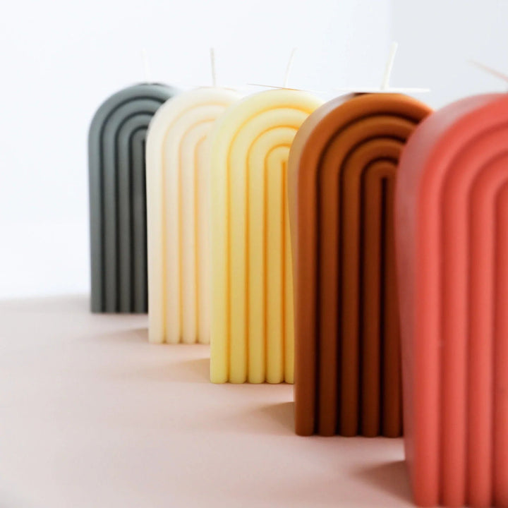TALL ARCH CANDLE 8 OZ - CREAM - Jayden P Boutique