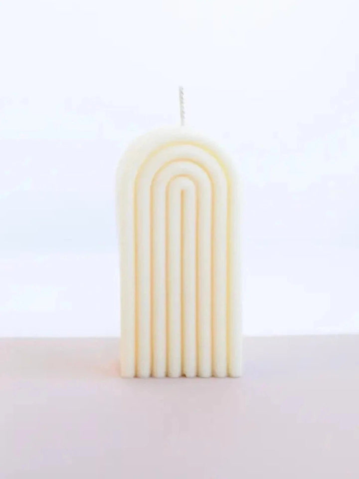 TALL ARCH CANDLE 8 OZ - CREAM - Jayden P Boutique