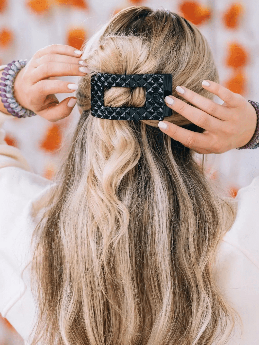 TELETIES - Flat Rectangle Hair Clip - Jayden P Boutique