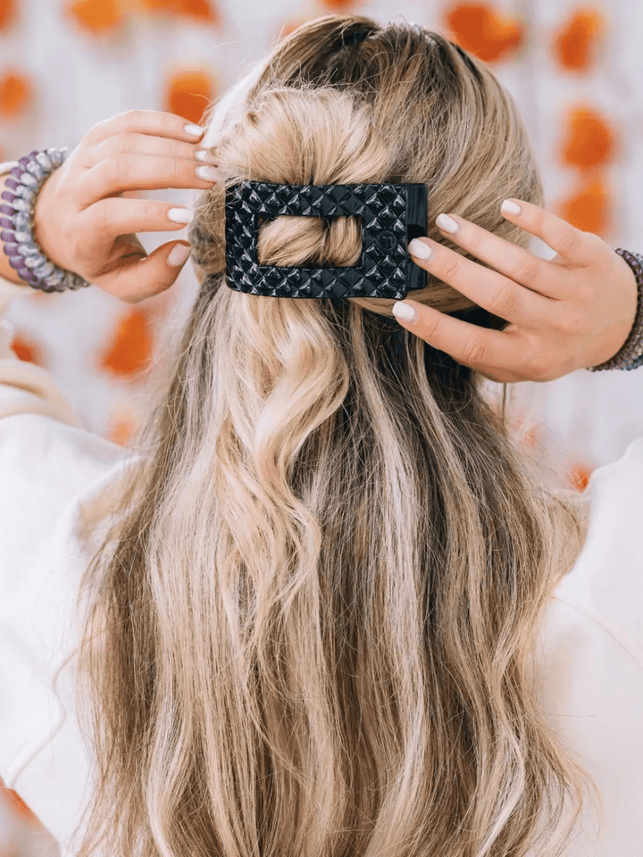 TELETIES - Flat Rectangle Hair Clip - Jayden P Boutique