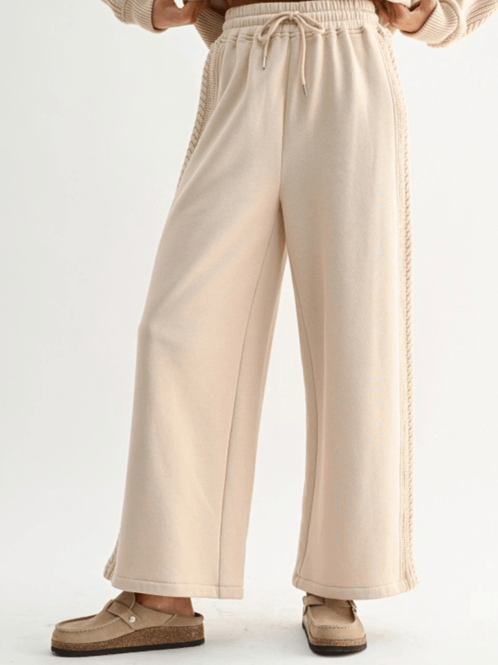 The Aria Cable Knit Wide Leg Pant - Jayden P Boutique