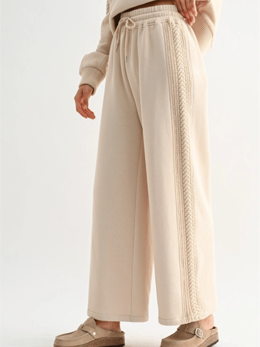 The Aria Cable Knit Wide Leg Pant - Jayden P Boutique
