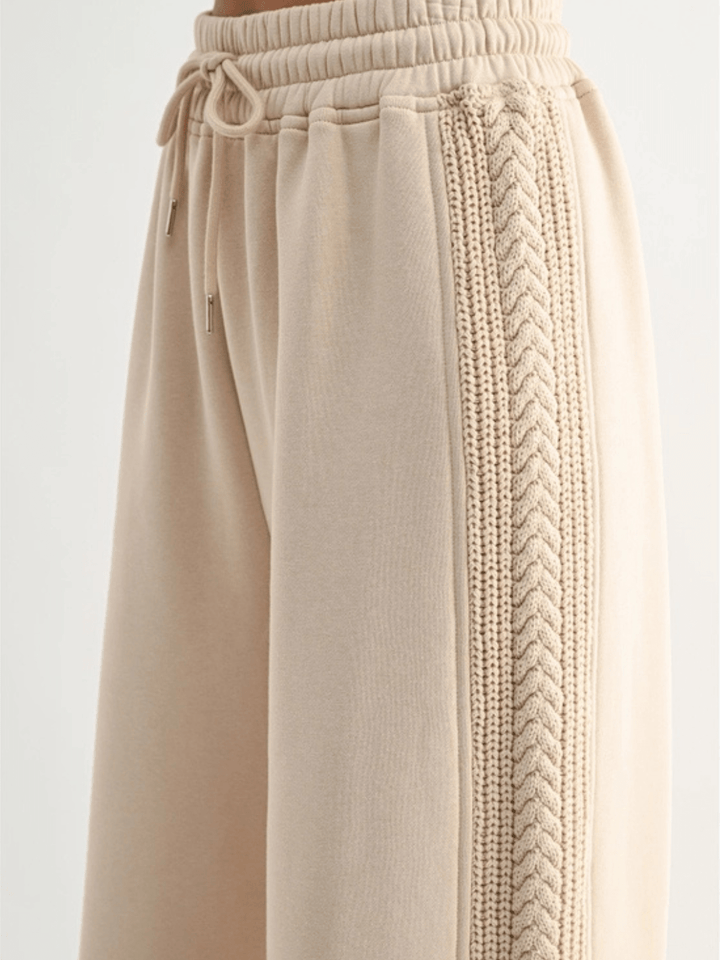 The Aria Cable Knit Wide Leg Pant - Jayden P Boutique