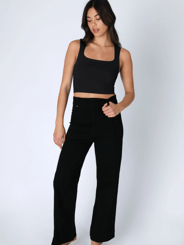 The Aria Seamless Square Neck Crop Top - Jayden P Boutique