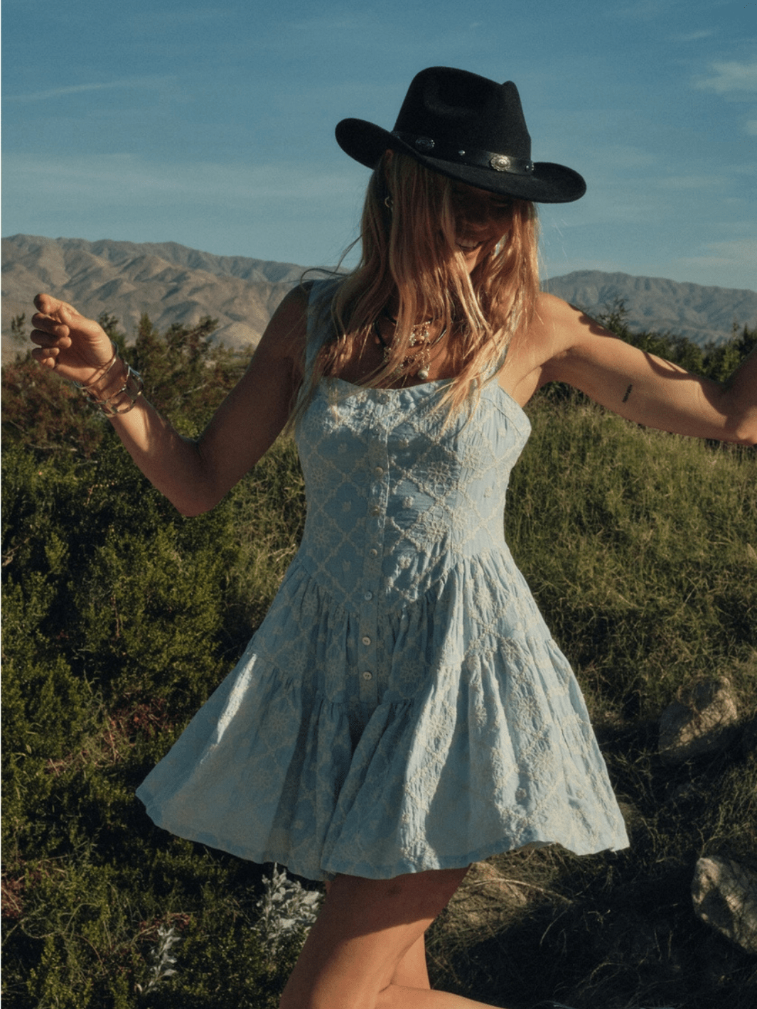 The Bluebell Embroidered Romper - Jayden P Boutique