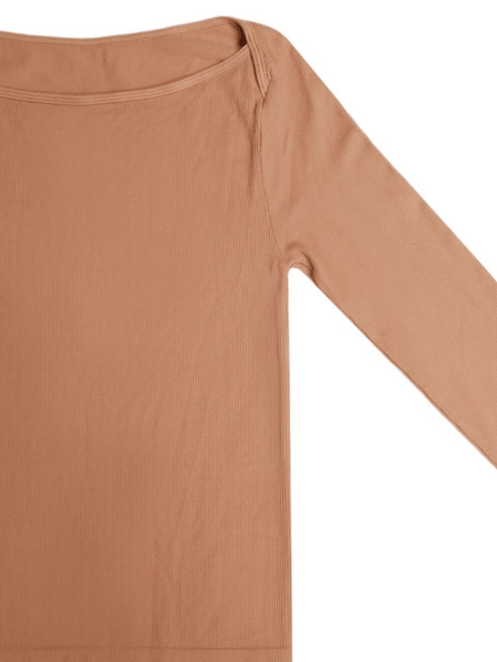 The Effortless Ribbed Boat Neck Top - Jayden P Boutique