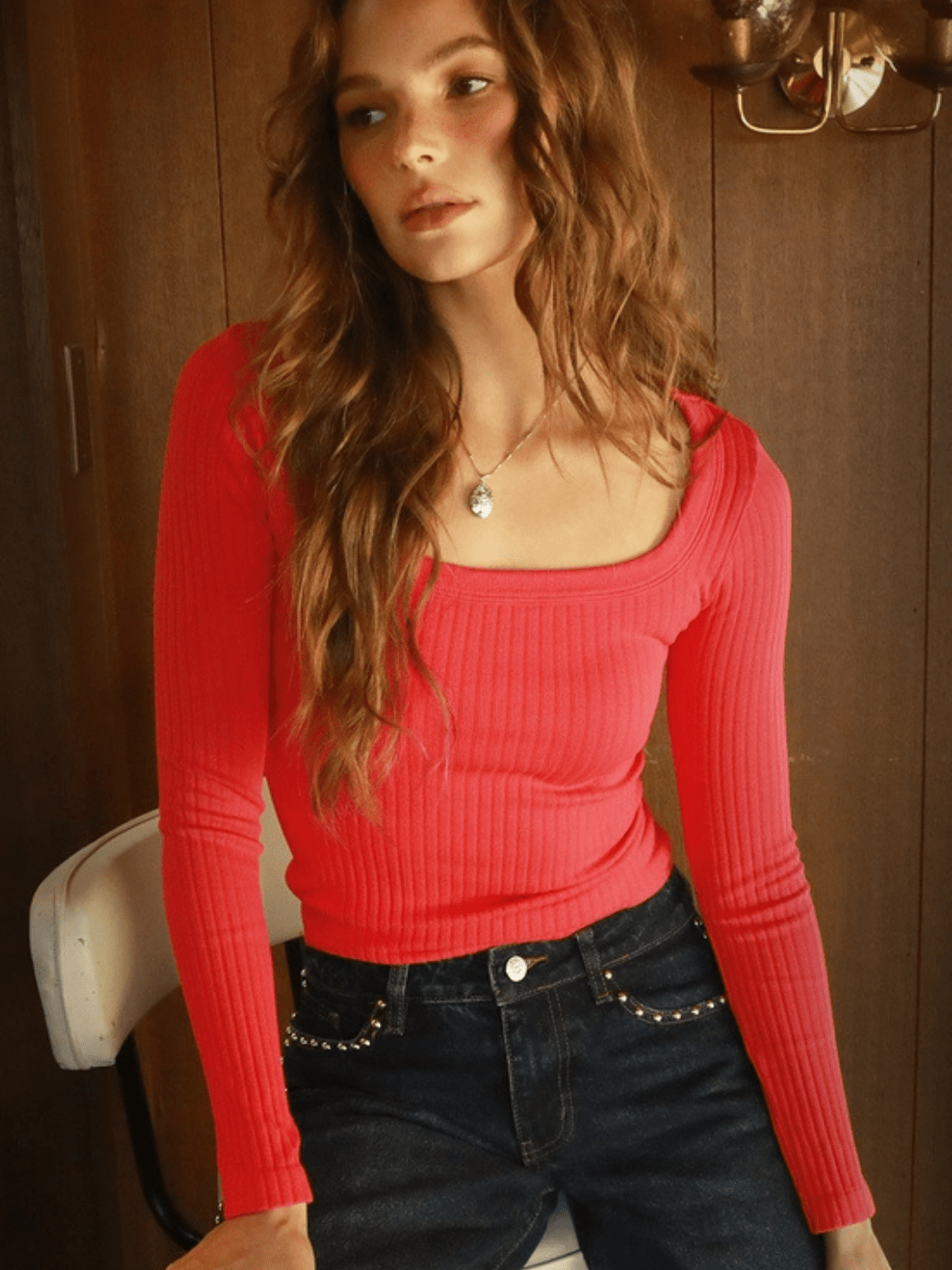 The Elevated Wide Ribbed Square Neck Long Sleeve - Jayden P Boutique