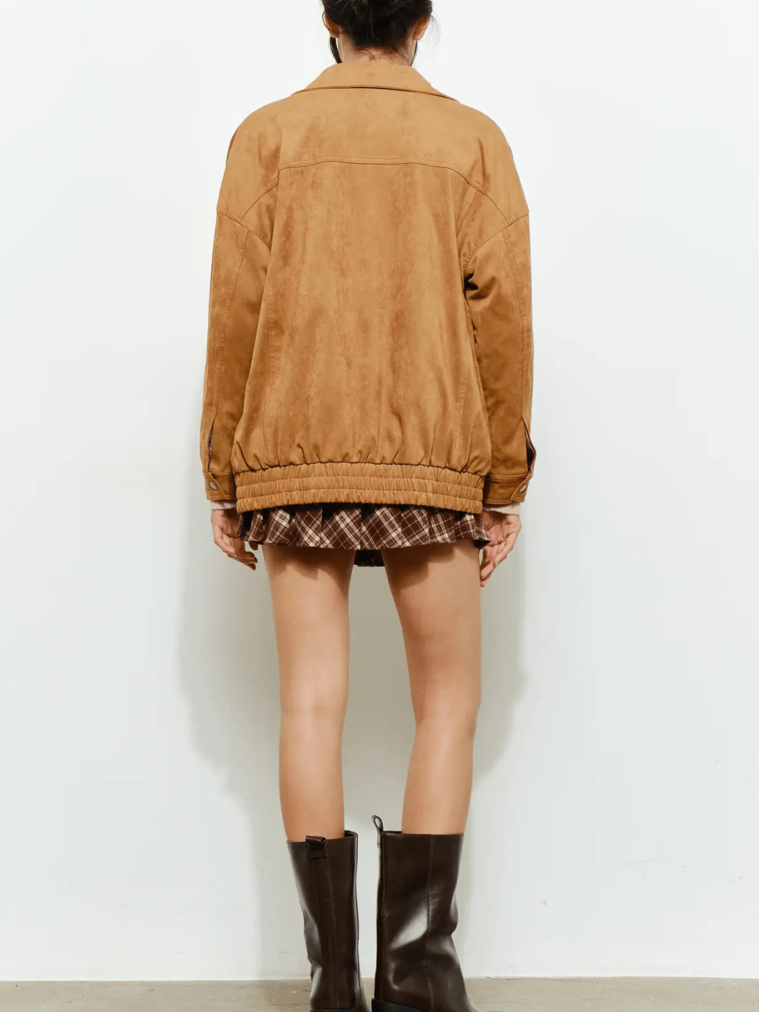 The Halow Vegan Oversized Suede Jacket - Jayden P Boutique
