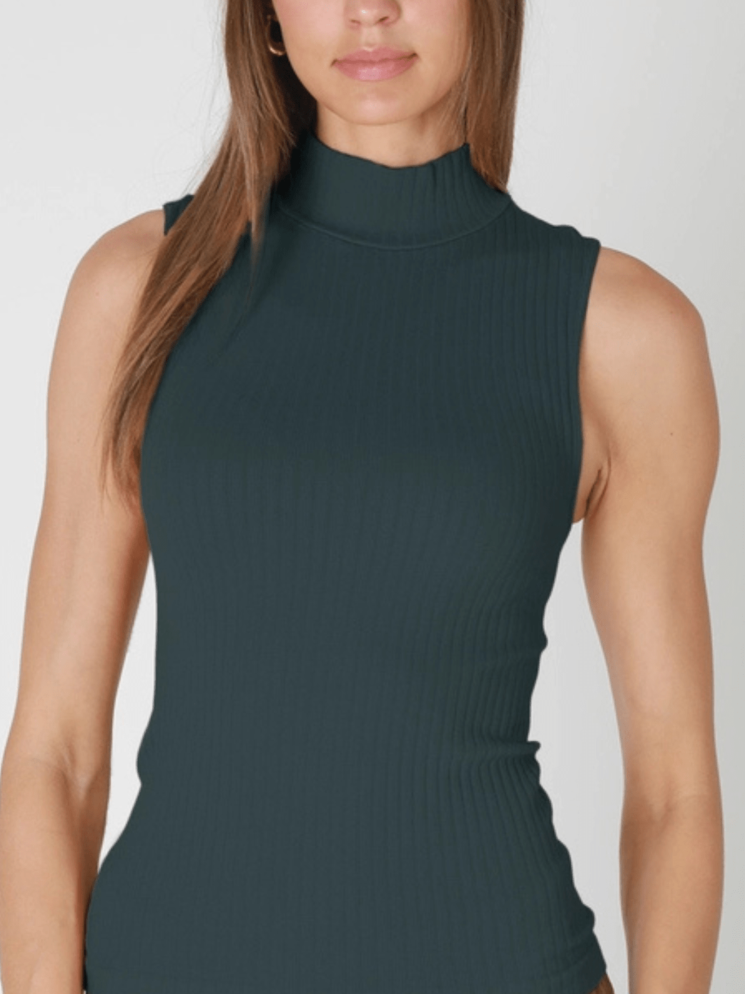 The Harper Ribbed Mock Neck Tank - Jayden P Boutique