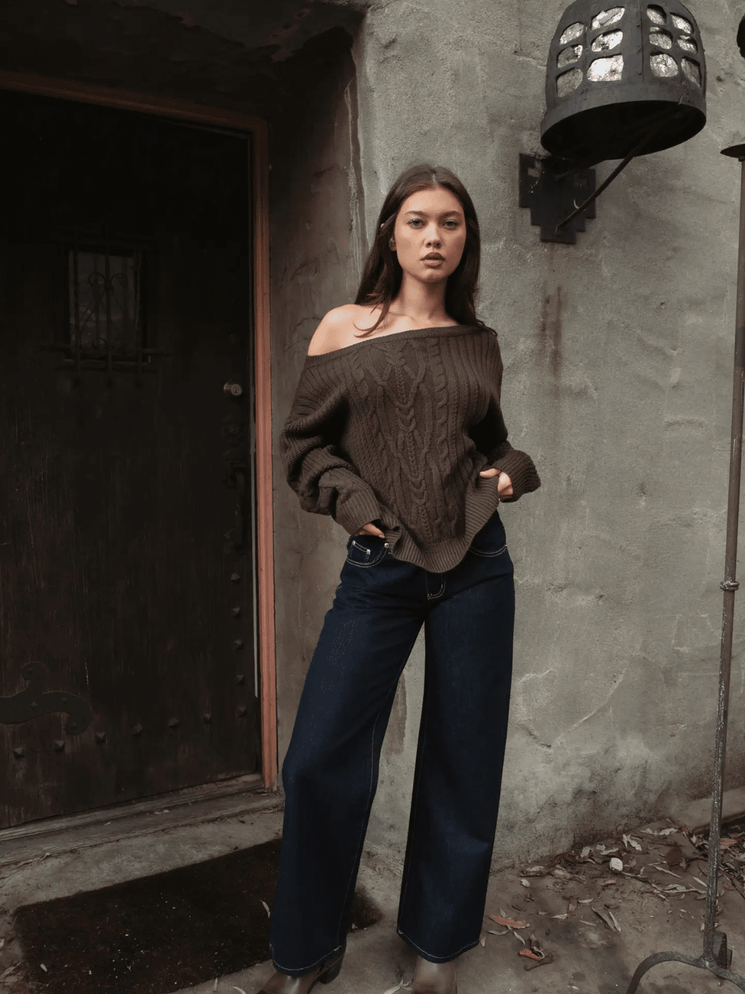 The Isara Oversized Cable Knit Sweater - Jayden P Boutique