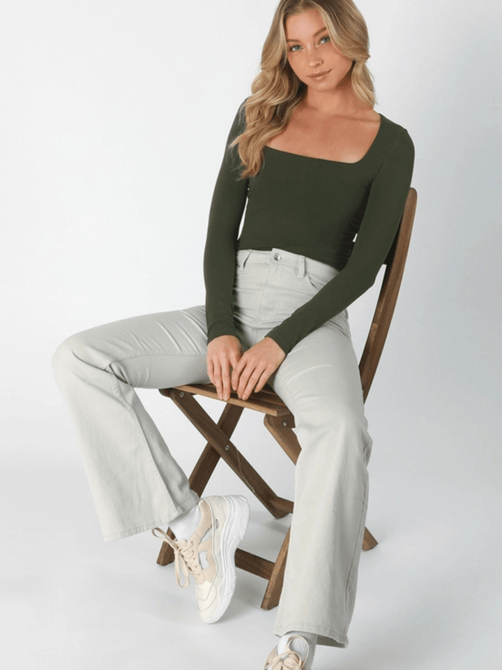 The Ivy Seamless Square Neck Top - Jayden P Boutique