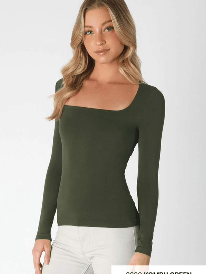 The Ivy Seamless Square Neck Top - Jayden P Boutique