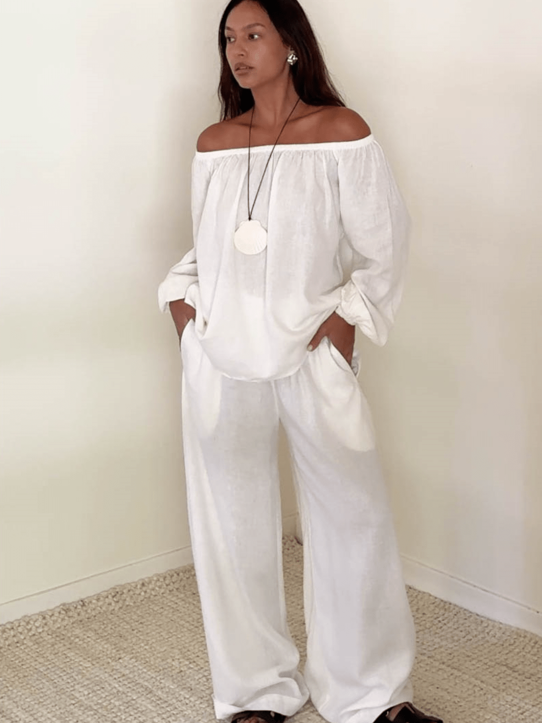 The Marlowe Linen Wide Leg Pant - Jayden P Boutique