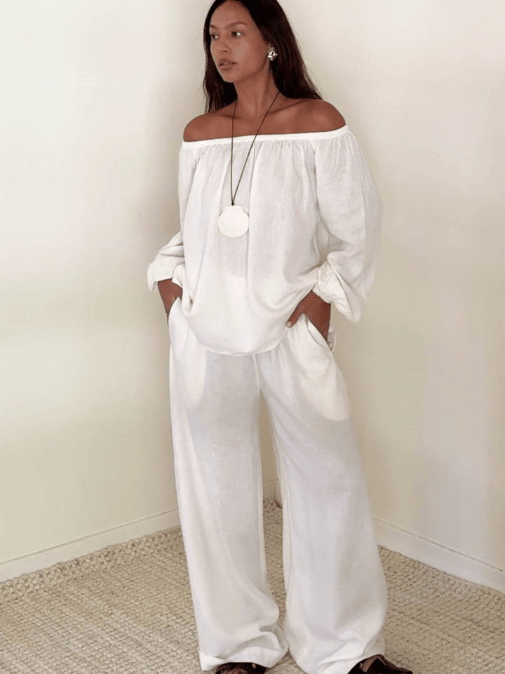 The Marlowe Linen Wide Leg Pant - Jayden P Boutique