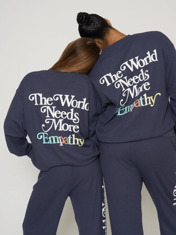 The Mayfair Group - World Needs More Empathy Waffle Classic Crewneck - Jayden P Boutique
