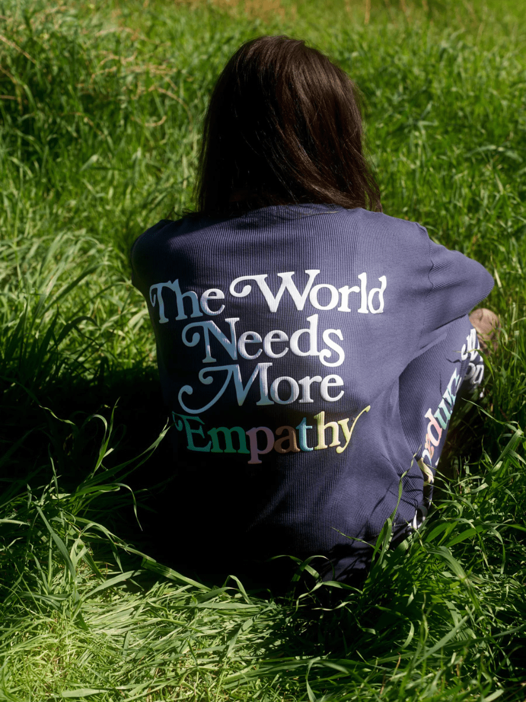 The Mayfair Group - World Needs More Empathy Waffle Classic Crewneck - Jayden P Boutique