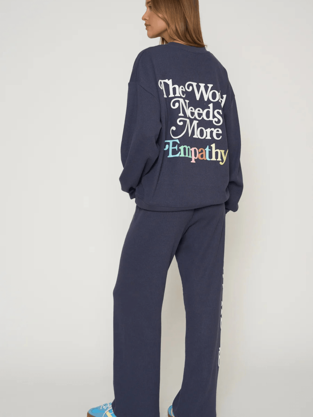 The Mayfair Group - World Needs More Empathy Waffle Classic Crewneck - Jayden P Boutique