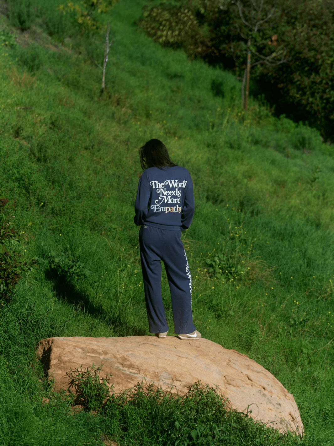 The Mayfair Group - World Needs More Empathy Wide Leg Sweatpants - Jayden P Boutique