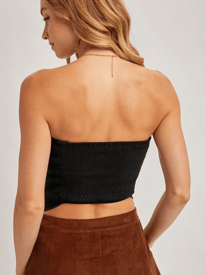 The Midnight Suede Bandana Top - Jayden P Boutique