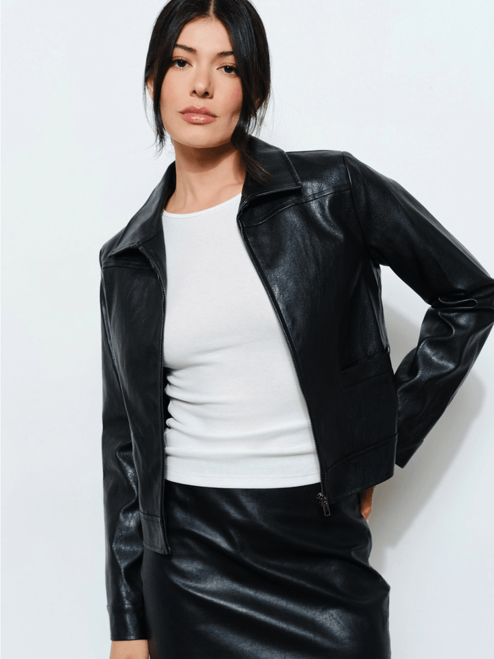The Nina Vegan Leather Jacket - Jayden P Boutique